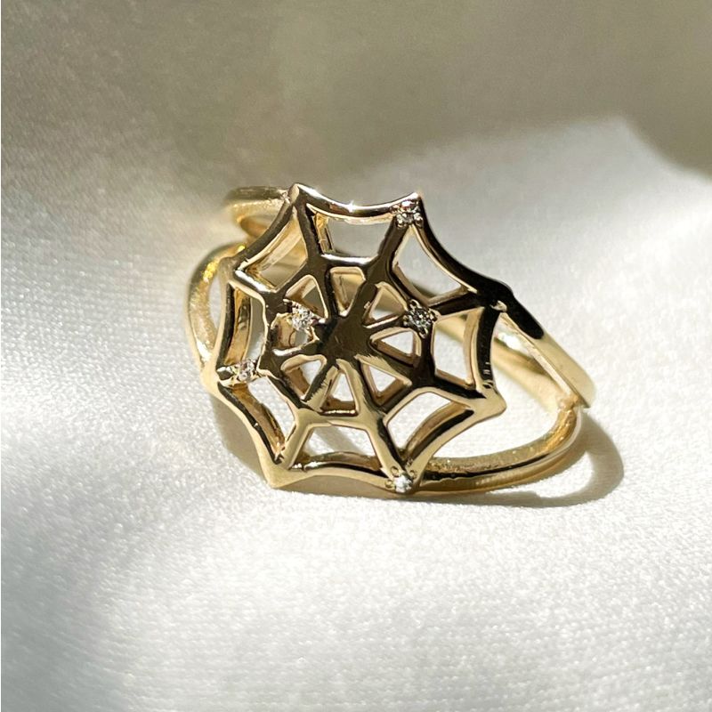 Spiderweb Ring Gold image