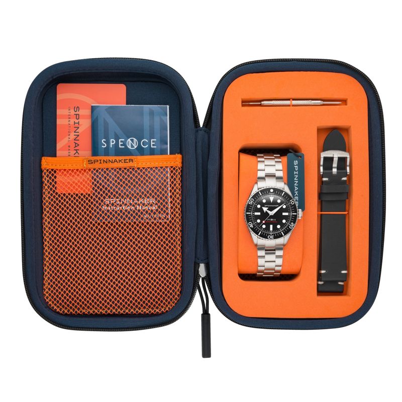 Spinnaker Spence Men s Japanese Automatic Pitch Black Watch