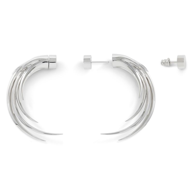 Flames Of Pyre Hoop Earrings Silver image