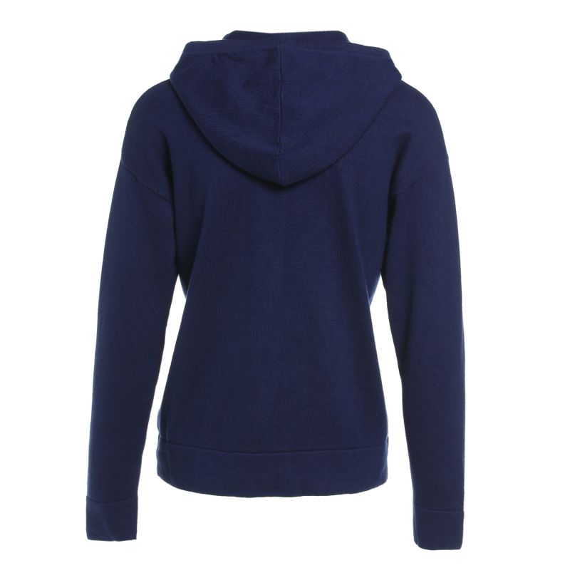 Sporty Cotton Cashmere Hoodie - Navy Blue image