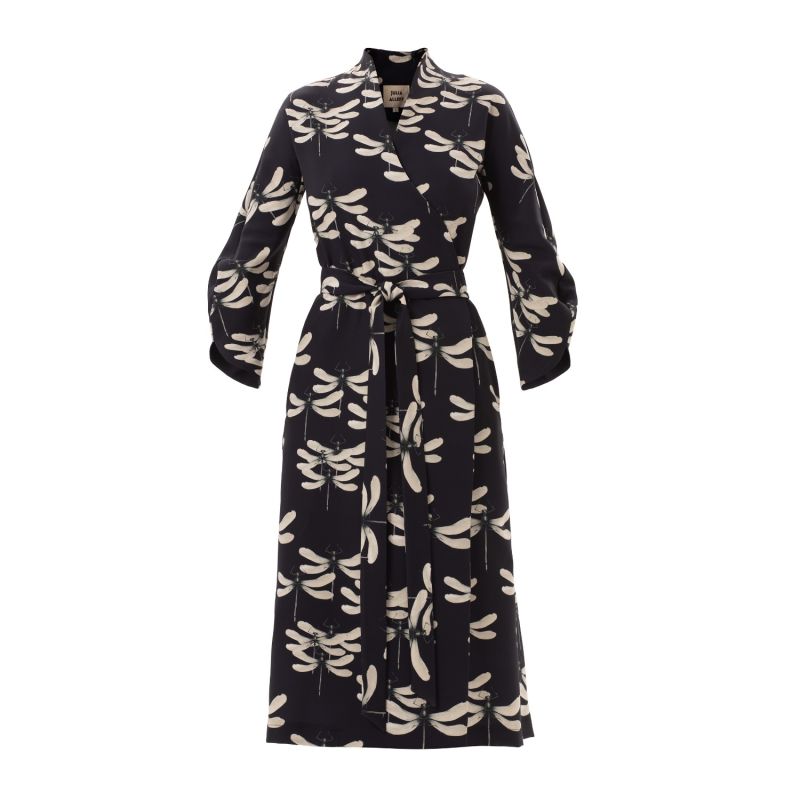 Dragonfly Print Wrap Midi Dress | Julia Allert | Wolf & Badger
