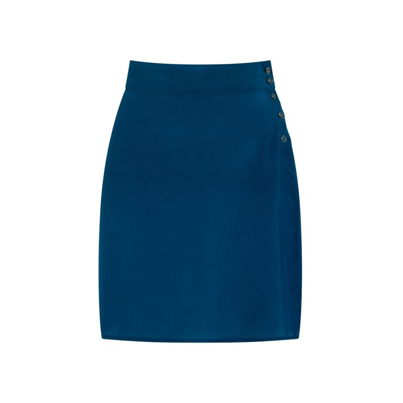 Teal Silk Skirt image