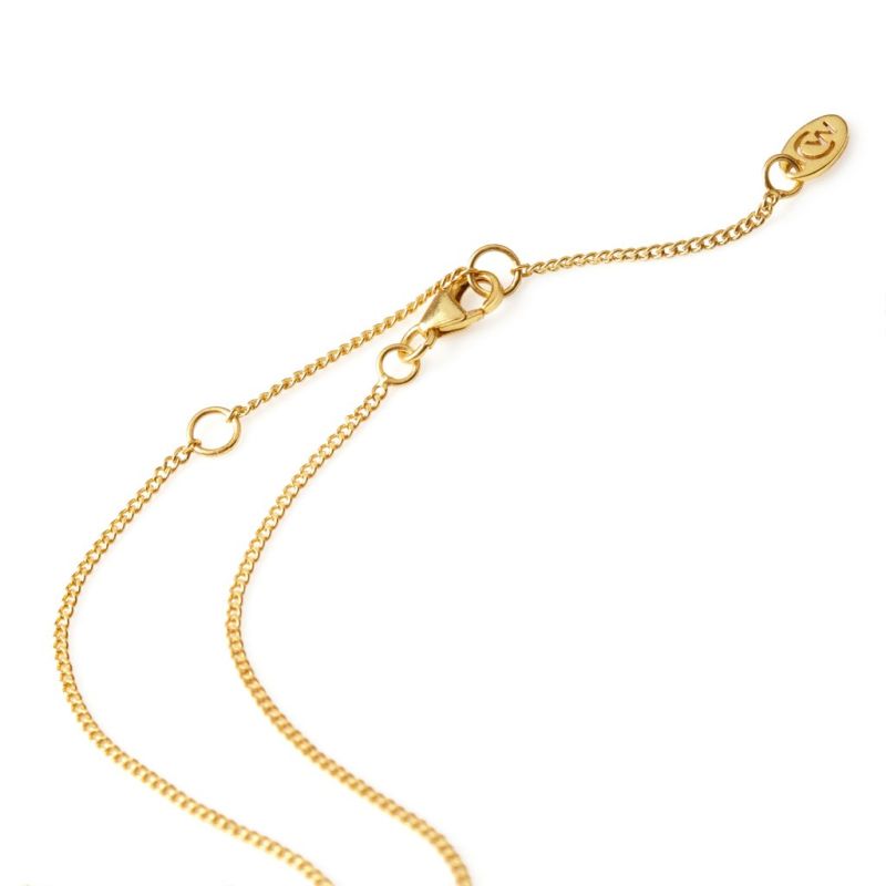 Halo Radiance Small Gold Vermeil Necklace - Turquoise image