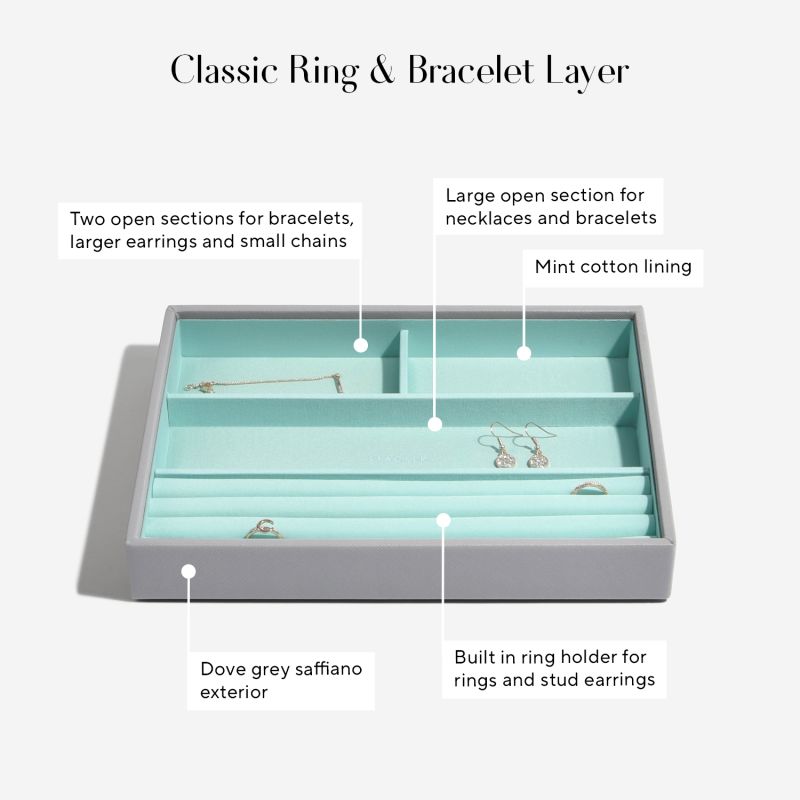 Stackers Dove Grey Mint Classic Jewelry Box Set Of Four image