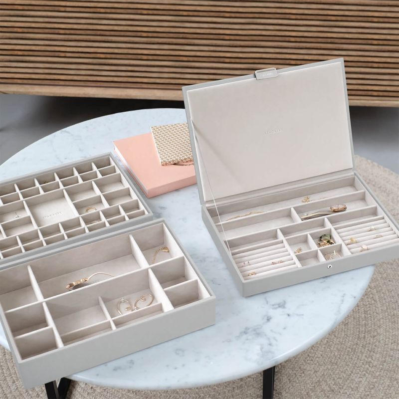 Stackers Pebble Grey Supersize Jewelry Box Set Of Three image
