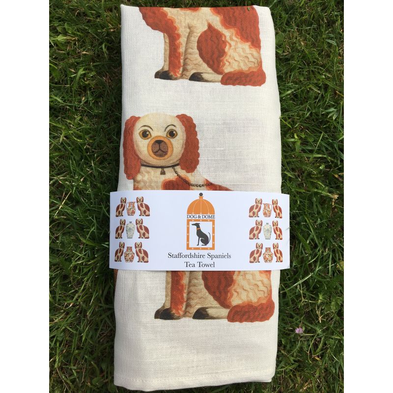 Staffordshire Spaniels Tea Towel image