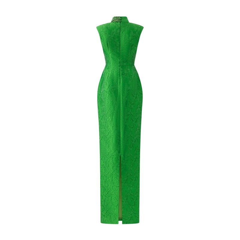 Emerald Stand Collar CutOut Dress I.H.F Atelier Wolf & Badger