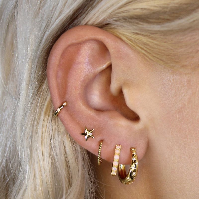 Stargazing Gold Hoop Earrings image