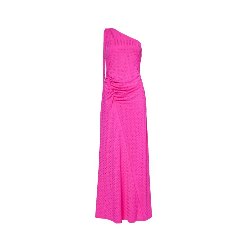 Stella Pink Asymmetrical Embellished Maxi Dress image