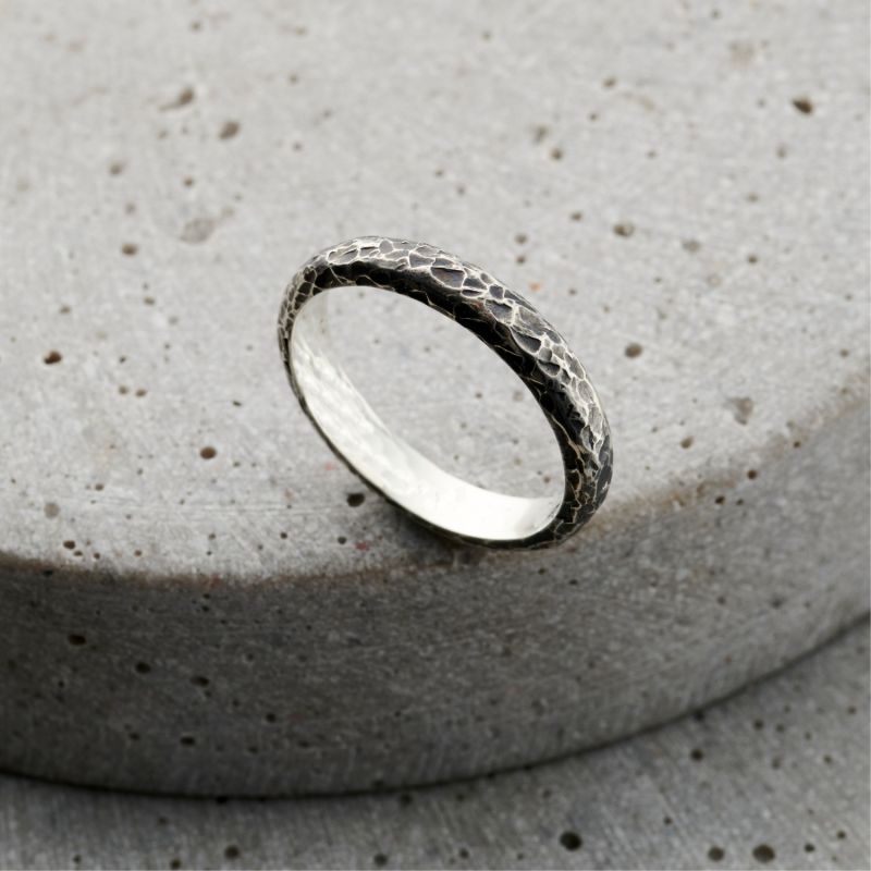 Sterling Silver Men’s Molten Ring image
