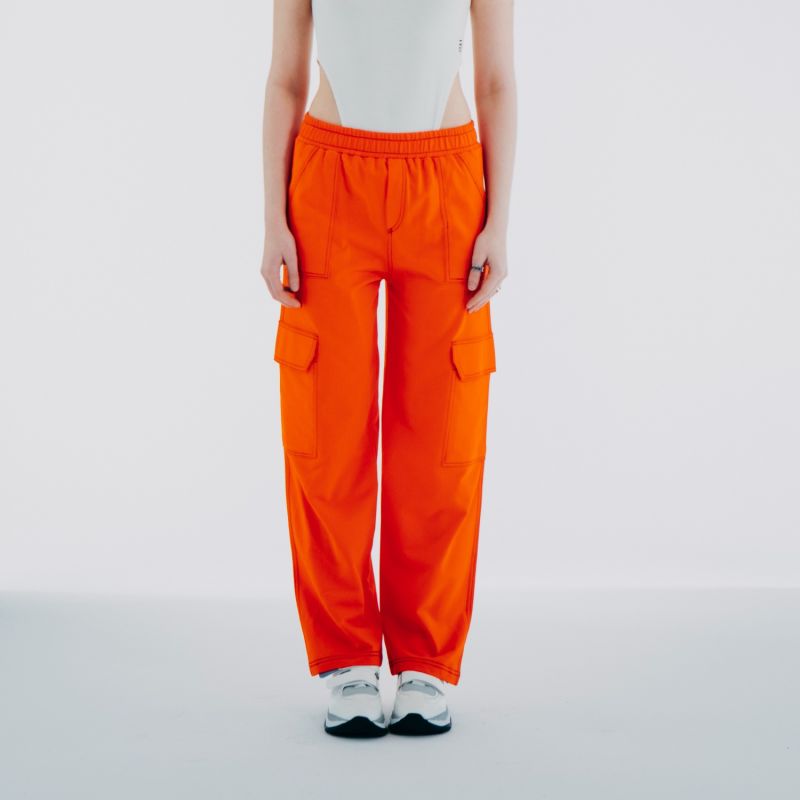 Stiched Cargo Pants - Yellow & Orange image