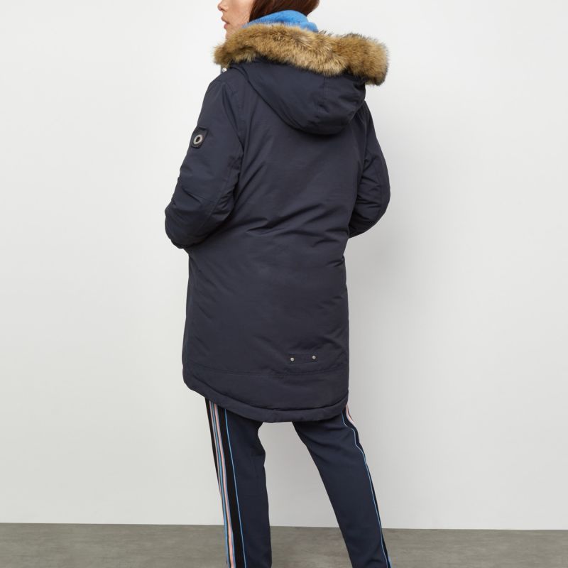 Stormont Faux Fur Parka - Navy Blue image