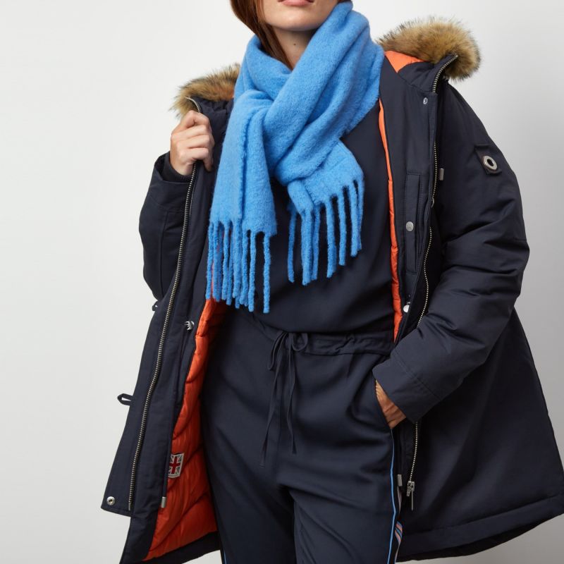 Stormont Faux Fur Parka - Navy Blue image