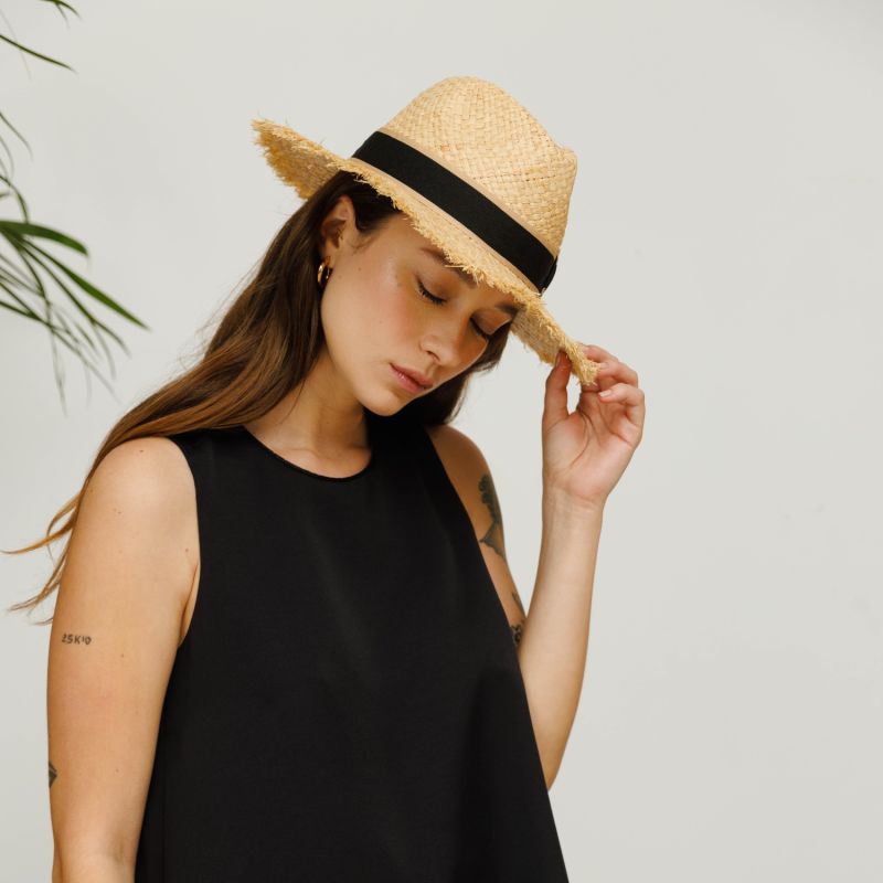 Straw Fedora For Men & Women image