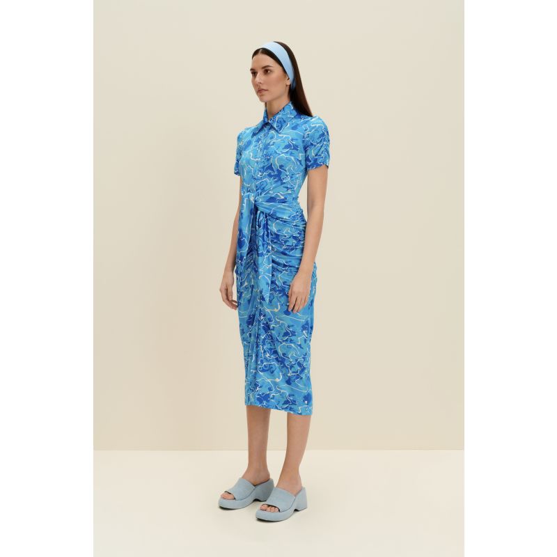 Stretch-Jersey Midi Dress In Pool Water Print image