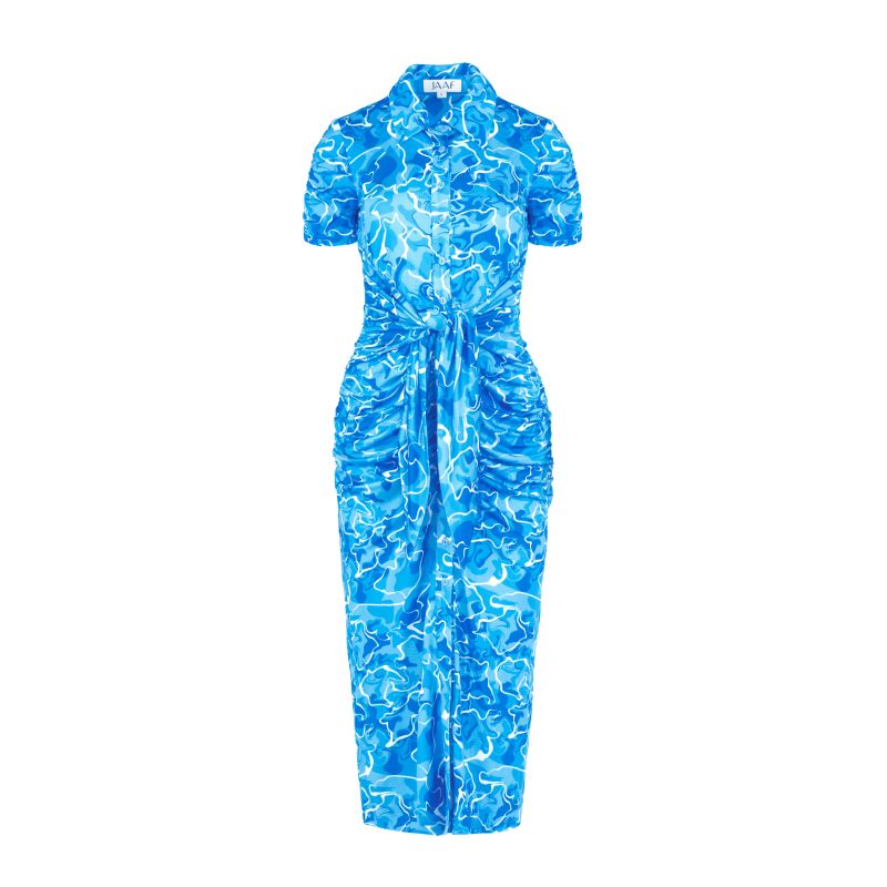 Stretch-Jersey Midi Dress In Pool Water Print image