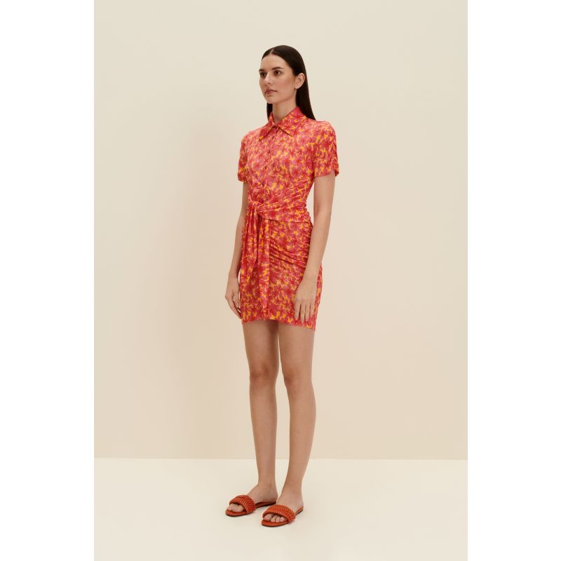 Stretch-Jersey Mini Dress In Hibiscus Print image