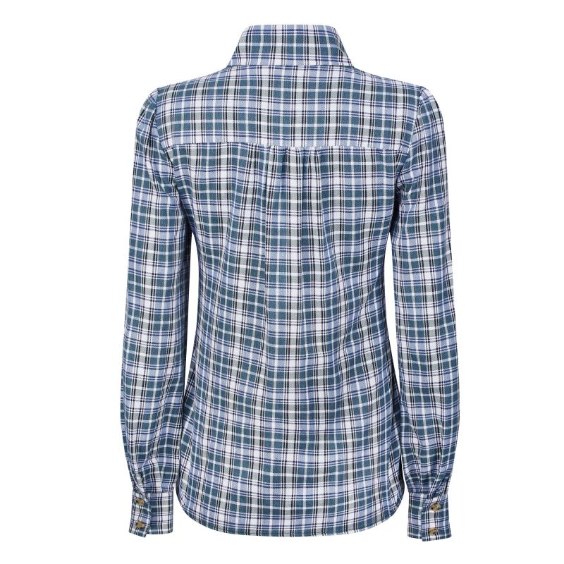 The Round Collar Shirt - Green Check image