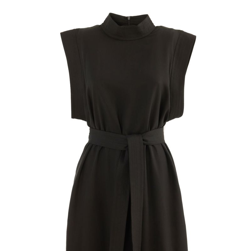 Stylish Straight Dress With Belt Black | Julia Allert | Wolf & Badger