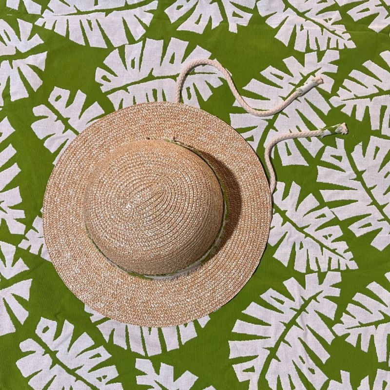 Stylish Straw Hat With Laces image