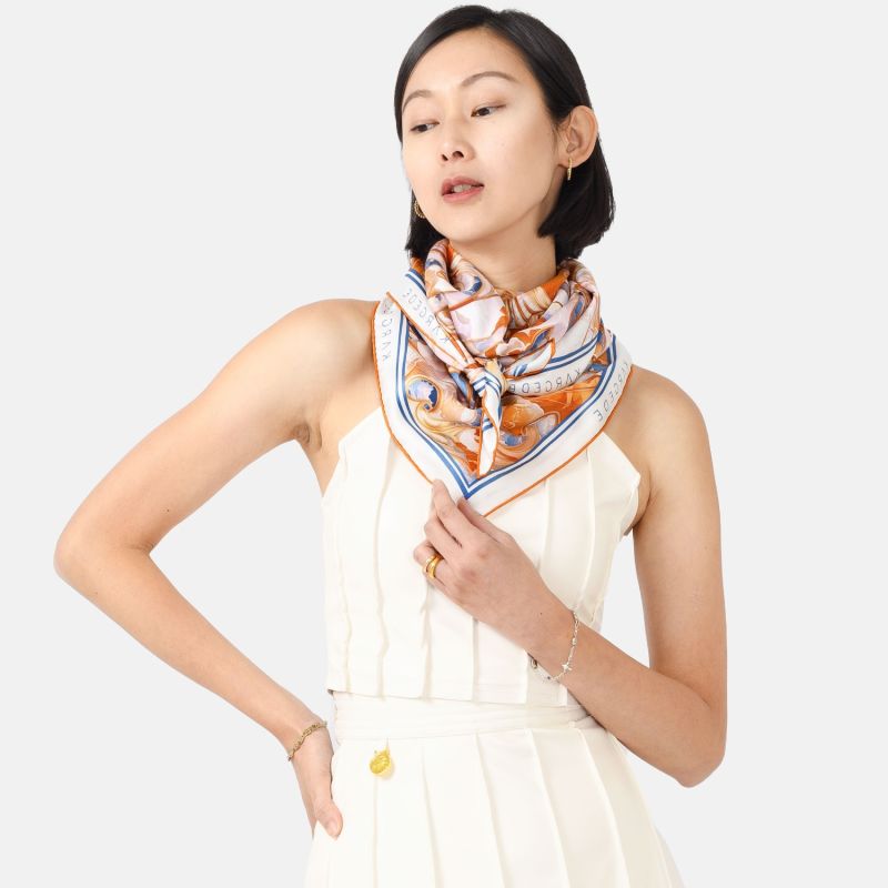 Luxury Orange Silk Scarves