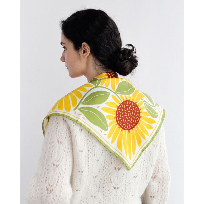 Sunflowers Small Silk Scarf image