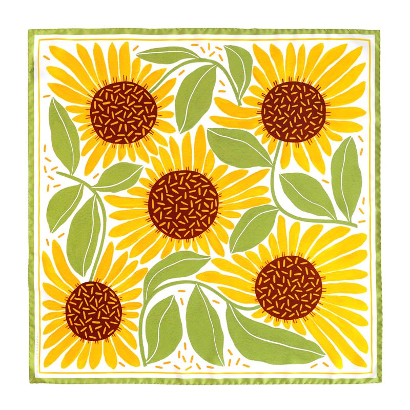 Sunflowers Small Silk Scarf image