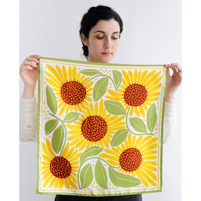 Sunflowers Small Silk Scarf image