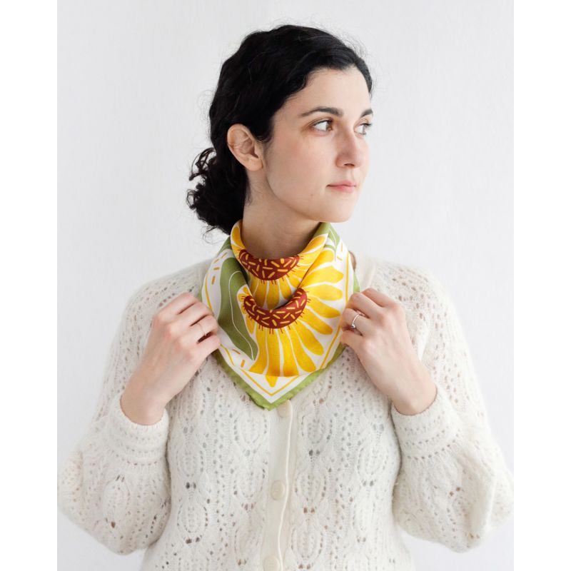 Sunflowers Small Silk Scarf image