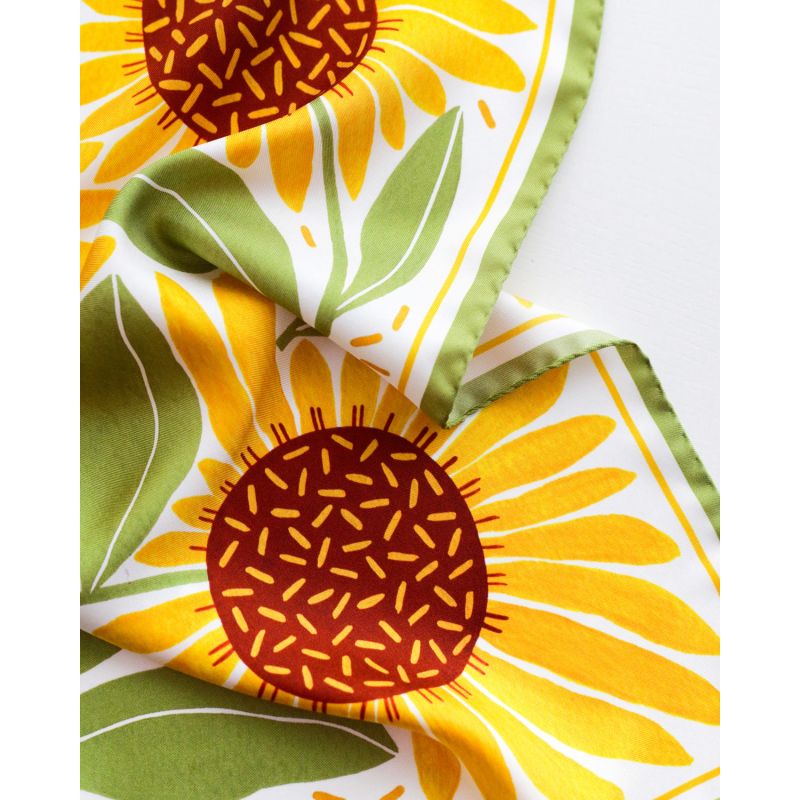 Sunflowers Small Silk Scarf image