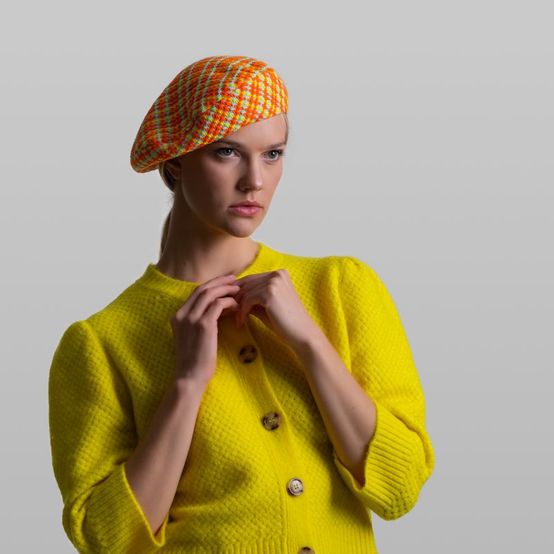 Sunny-Tweed Cotton Beret Hat image