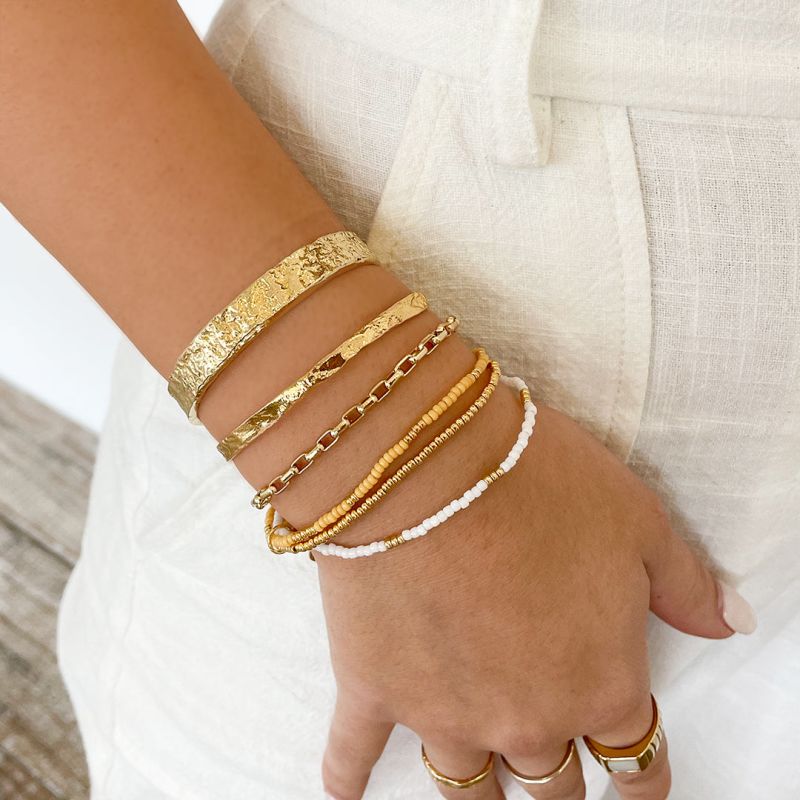 Sunshine Bracelet Stack - Mango - Arms Of Eve USA