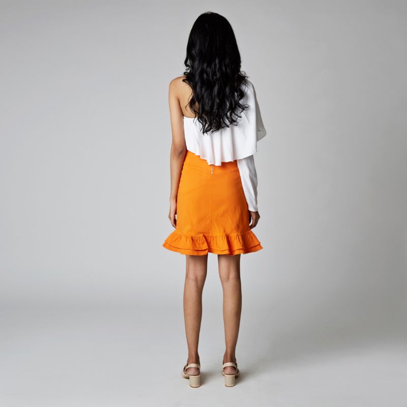 The Tiana Skirt In Orange image