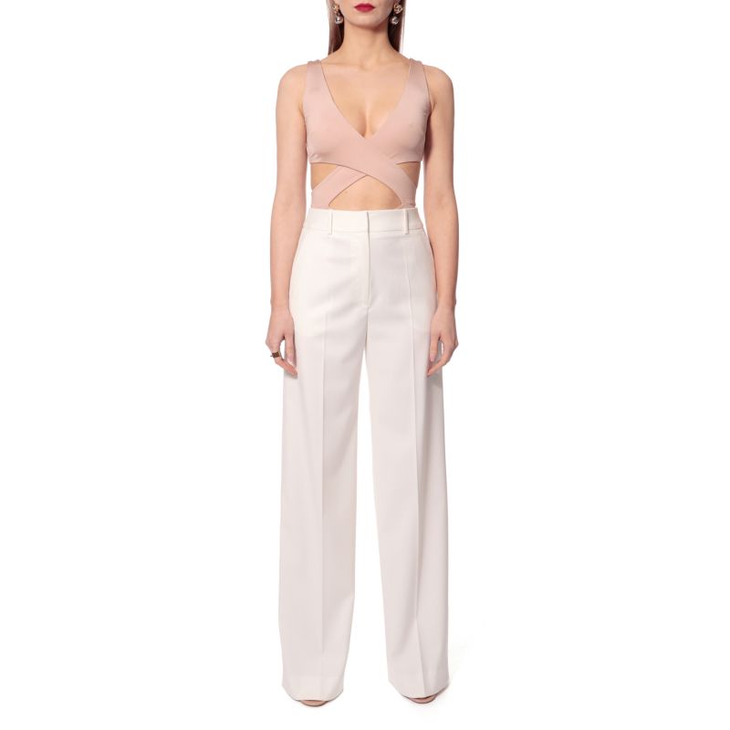 Suzie Aesthetic White Wide Long Trousers image