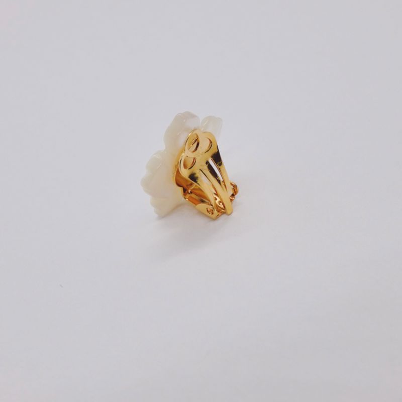 Swarovski Flower Mother Of Pearl Earrings Clip On image