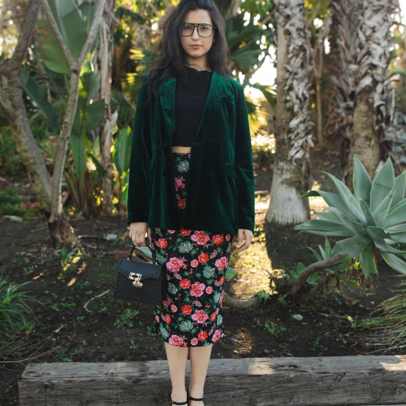 Sweet Brier Floral Pencil Skirt image