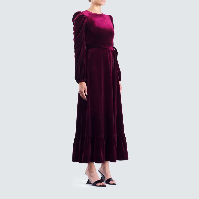 Swinton Plum Velvet Dress image