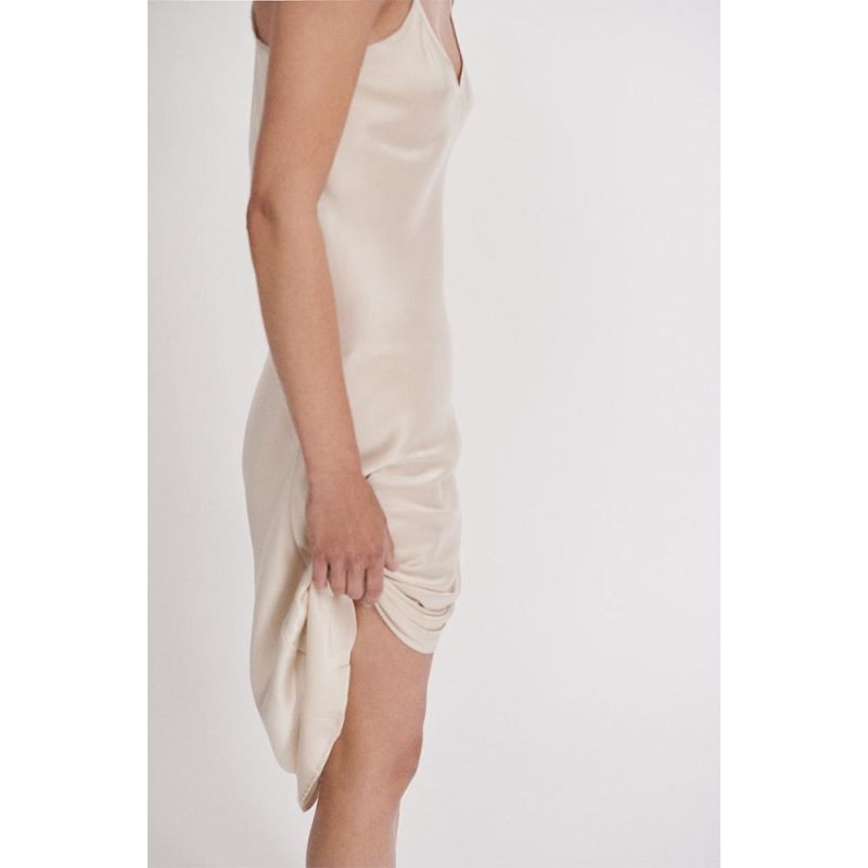 90S Silk Slip Dress Hazelnut image