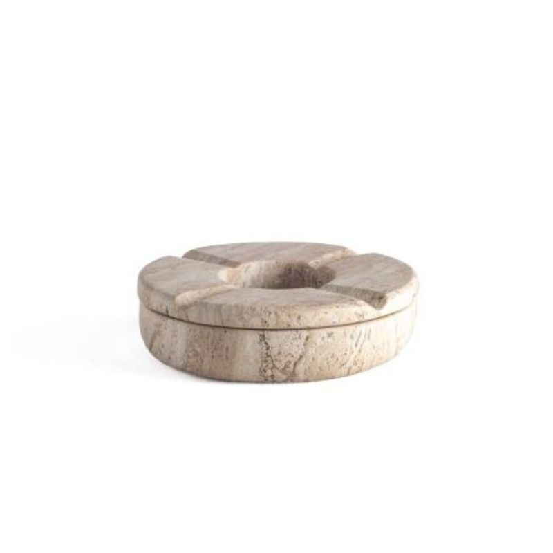 Less Is More Ashtray - Travertine Marble image