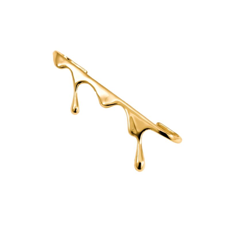 Dripping Gold Vermeil Ear Bar Cuff image