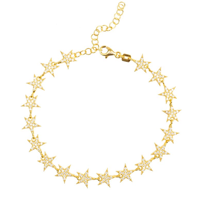 Star Strand Tennis Bracelet Gold image