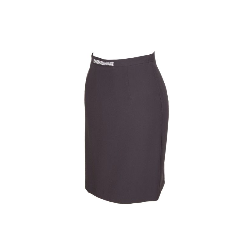 Grey Basic Skirt With Shine image