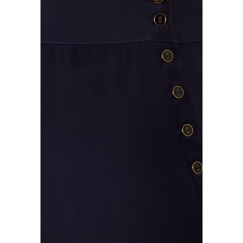 Midnight Blue Silk Skirt image