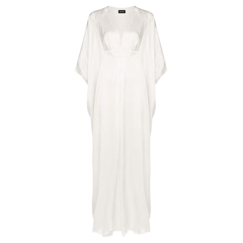 white silk kaftan