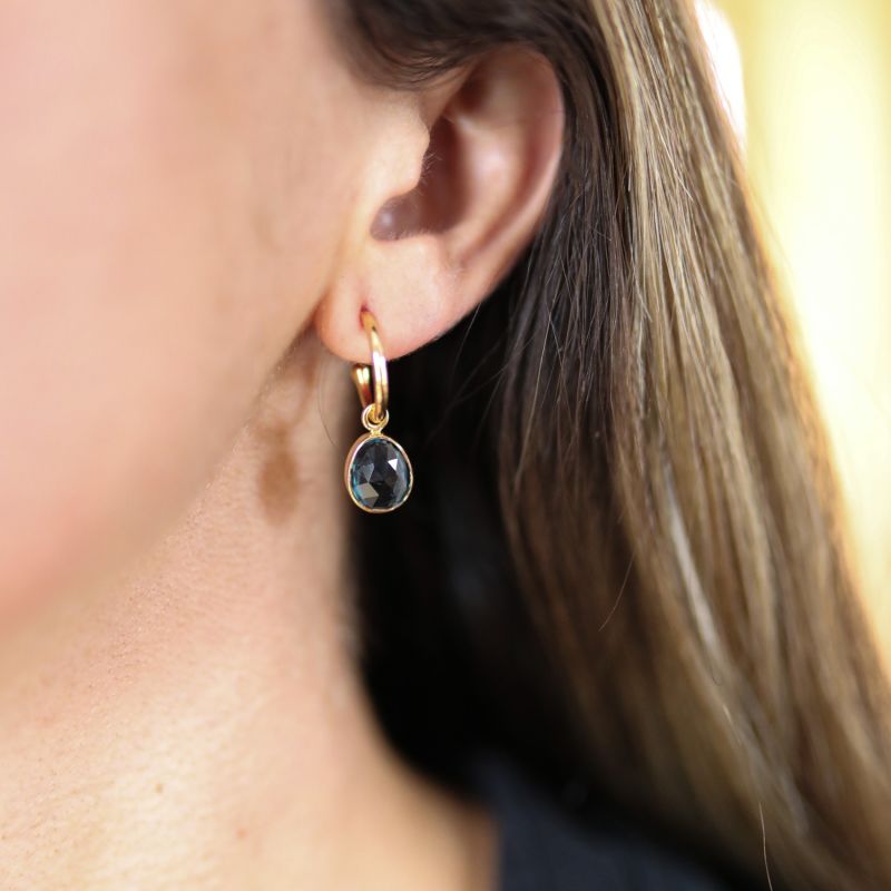 Manhattan Gold & London Topaz Interchangeable Gemstone Earrings image