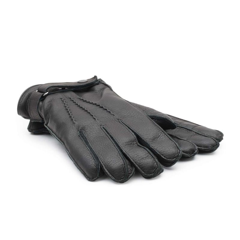 Handmade Deerskin Gloves Black Alessio image