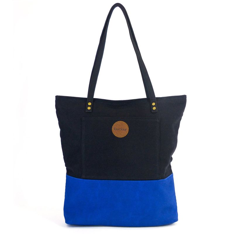 Minimalist-Ish Tote Bag Blue & Black image