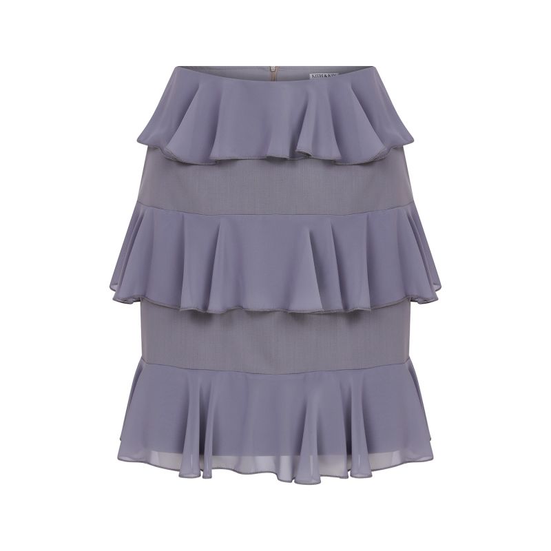 Flare Chiffon Grey Skirt image