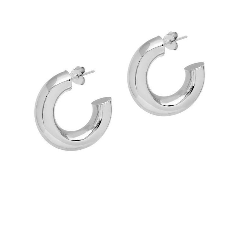 Chunky Hoops - Butterflies - Silver image