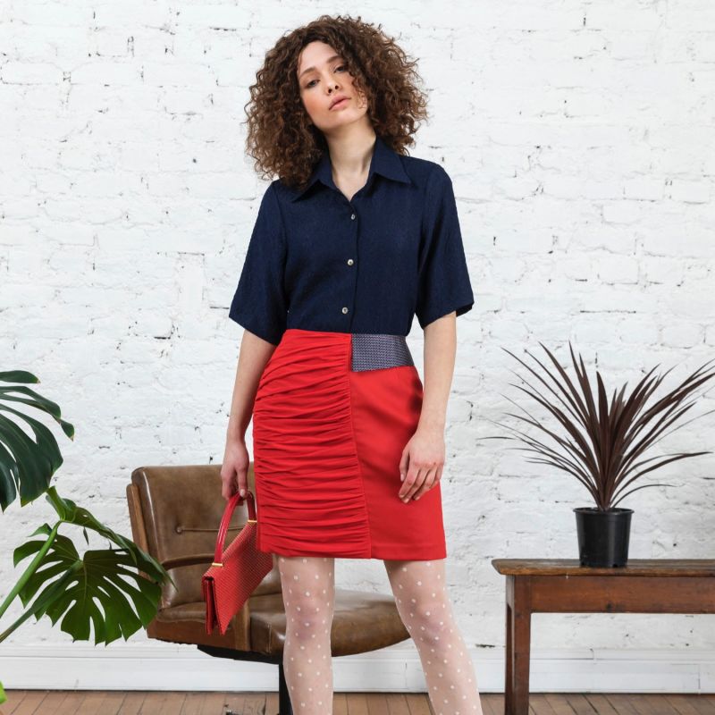 Draped Wool Skirt image